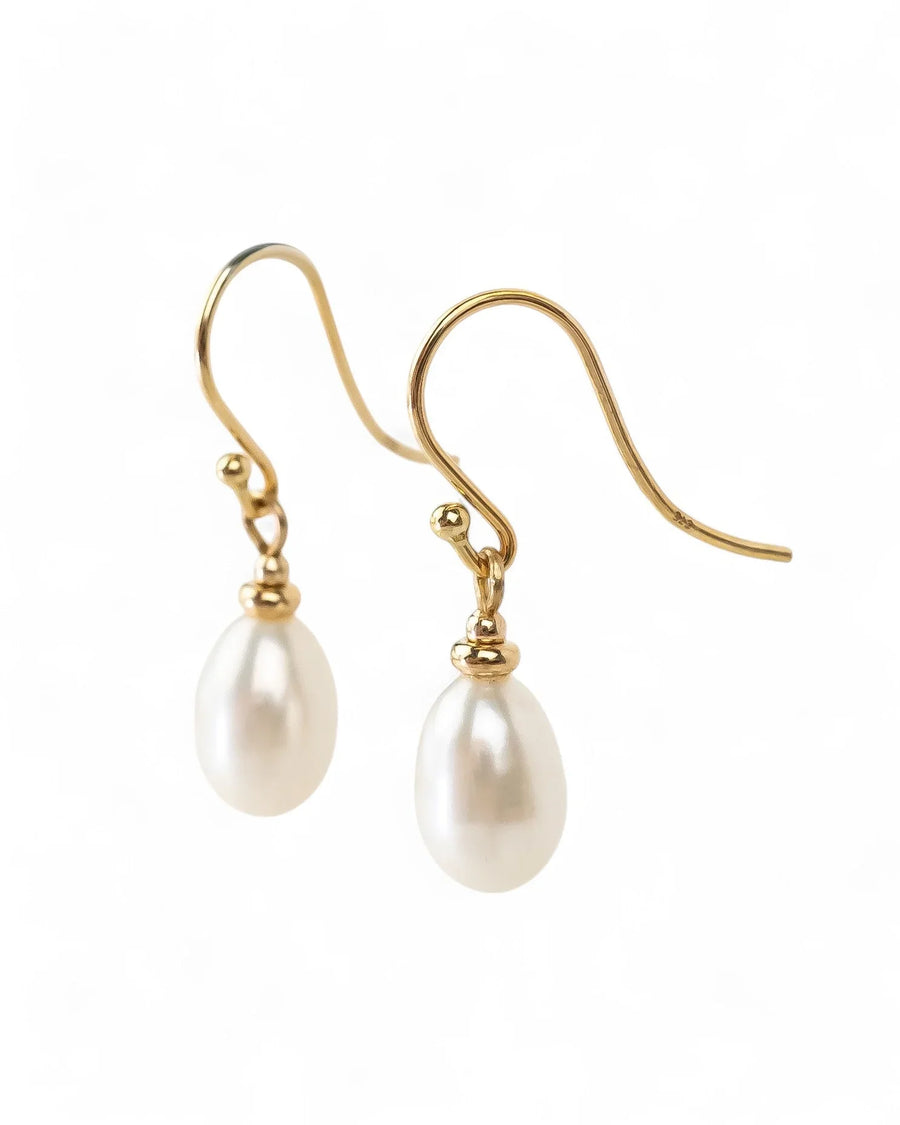 Simple Pearl Drop Earrings Earrings Pruden and Smith