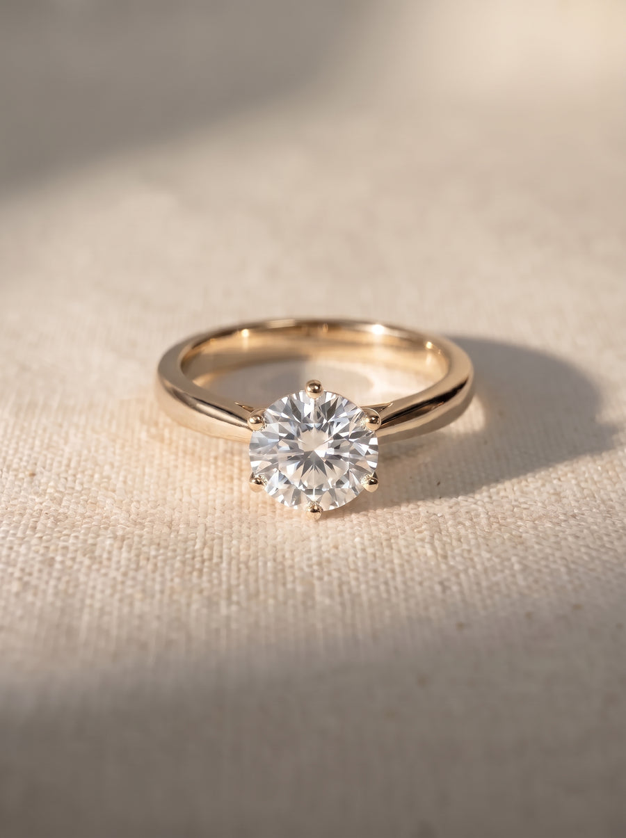 Six Claw Platinum Engagement Ring