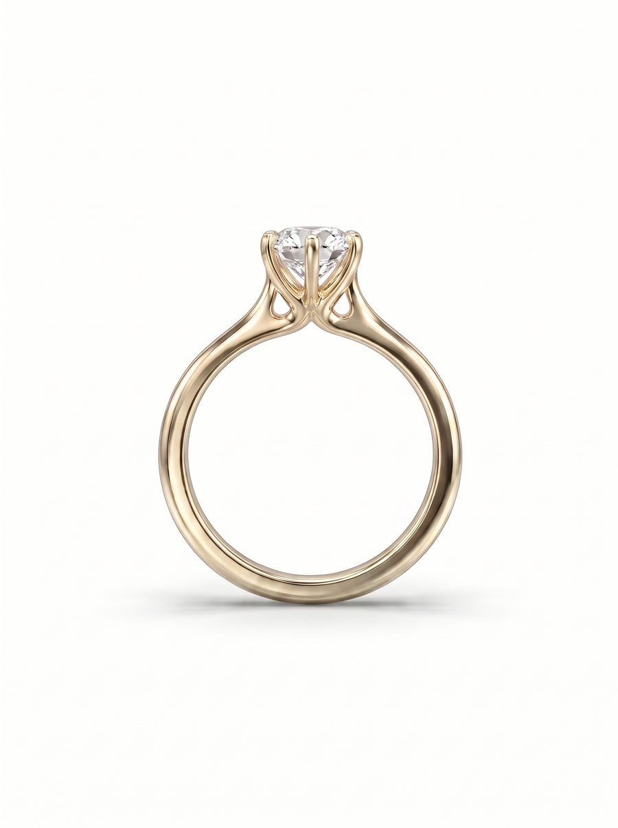Six Claw Platinum Engagement Ring