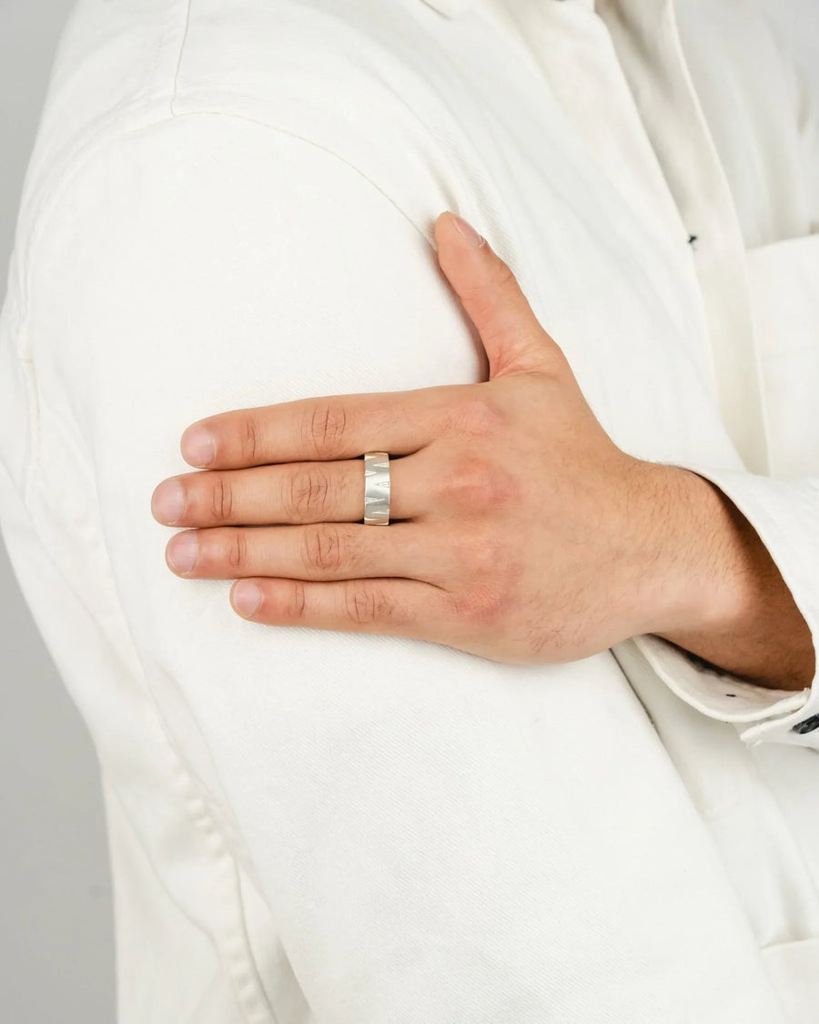 Slash Diamond Platinum Ring Ring Pruden and Smith