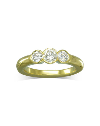 Dainty Gold Trilogy Diamond Ring Ring Pruden and Smith   