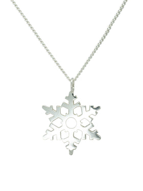 Christmas Snowflake Silver Pendant Pendant Pruden and Smith   