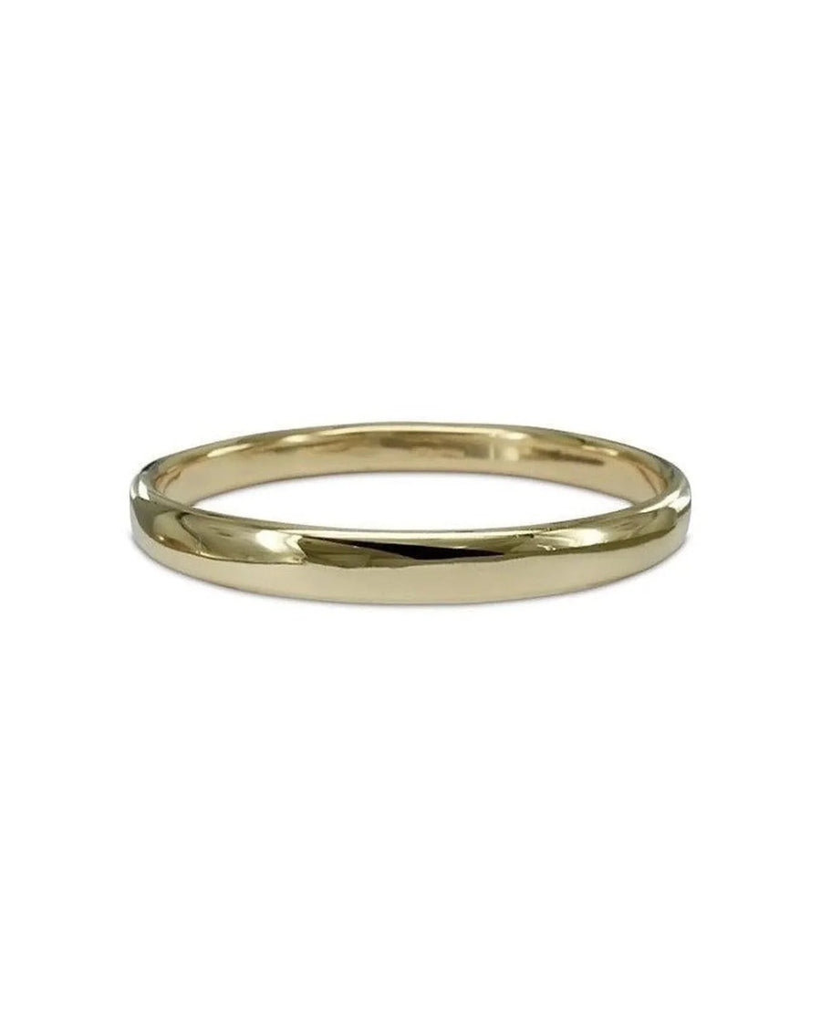 Polished Solid 9ct Gold Oval Bangle (8mm) Bangle Pruden and Smith
