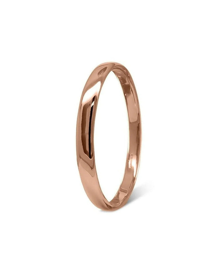 Polished Solid 9ct Gold Oval Bangle (8mm) Bangle Pruden and Smith Small (60mmID) 9ct Rose Gold