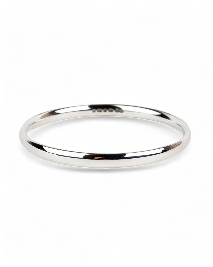 Oval Solid Silver Bangle (6mm) Bangle Pruden and Smith