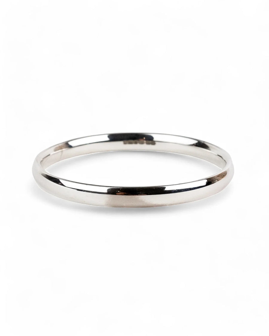 Oval Solid Silver Bangle (8mm) Bangle Pruden and Smith