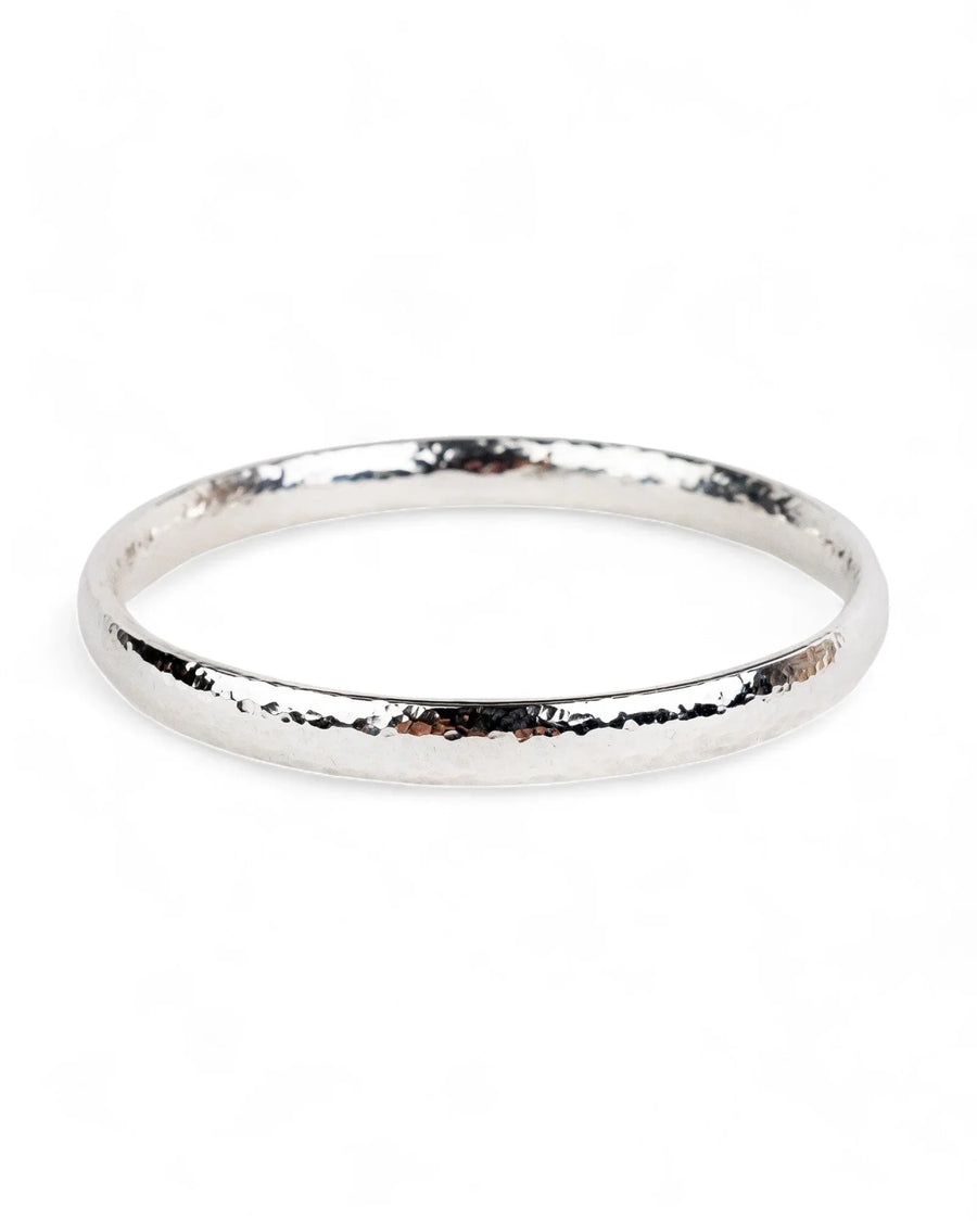 Oval Solid Silver Bangle (8mm) Bangle Pruden and Smith