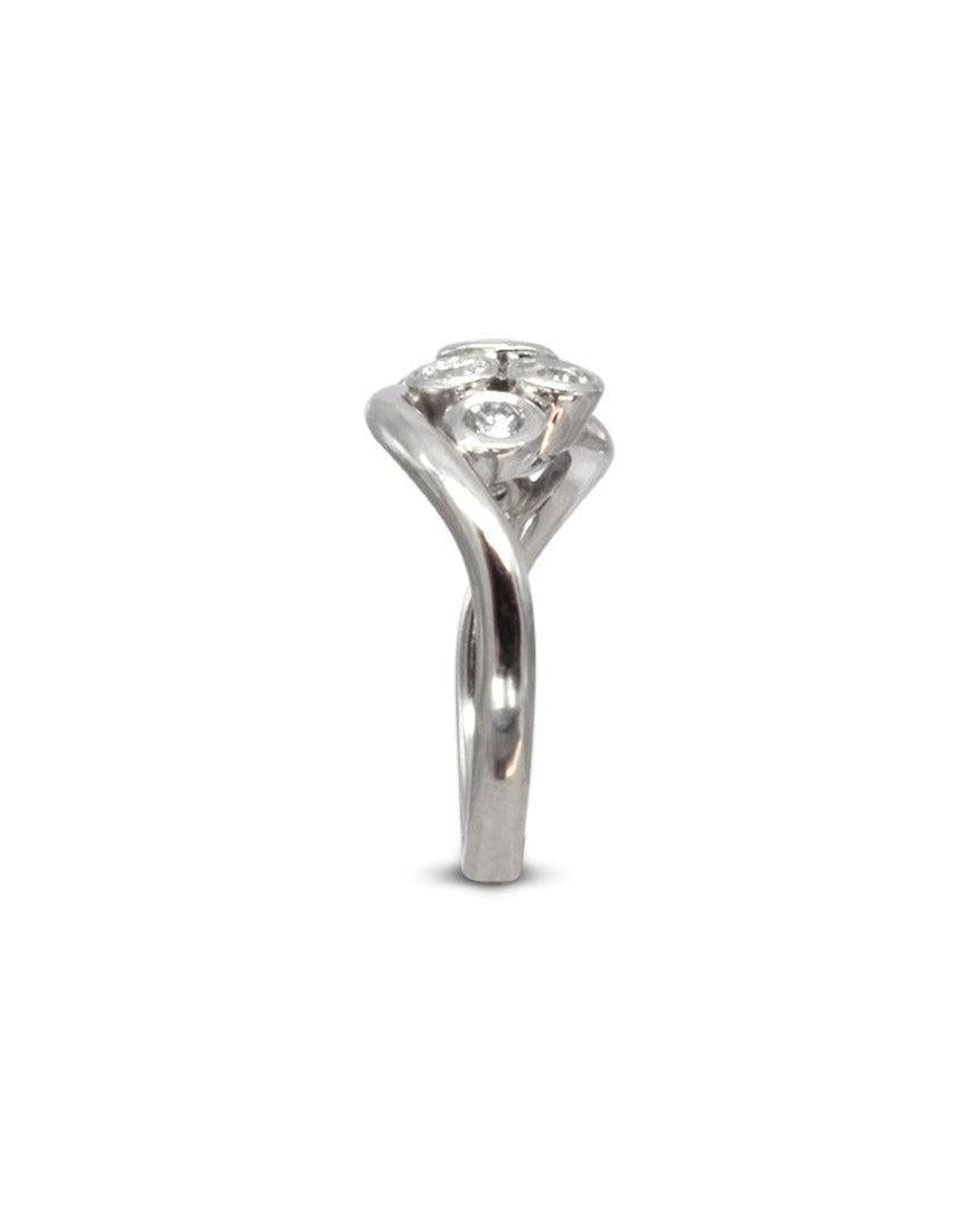 Spiky Diamond Platinum Cluster Ring Ring Pruden and Smith
