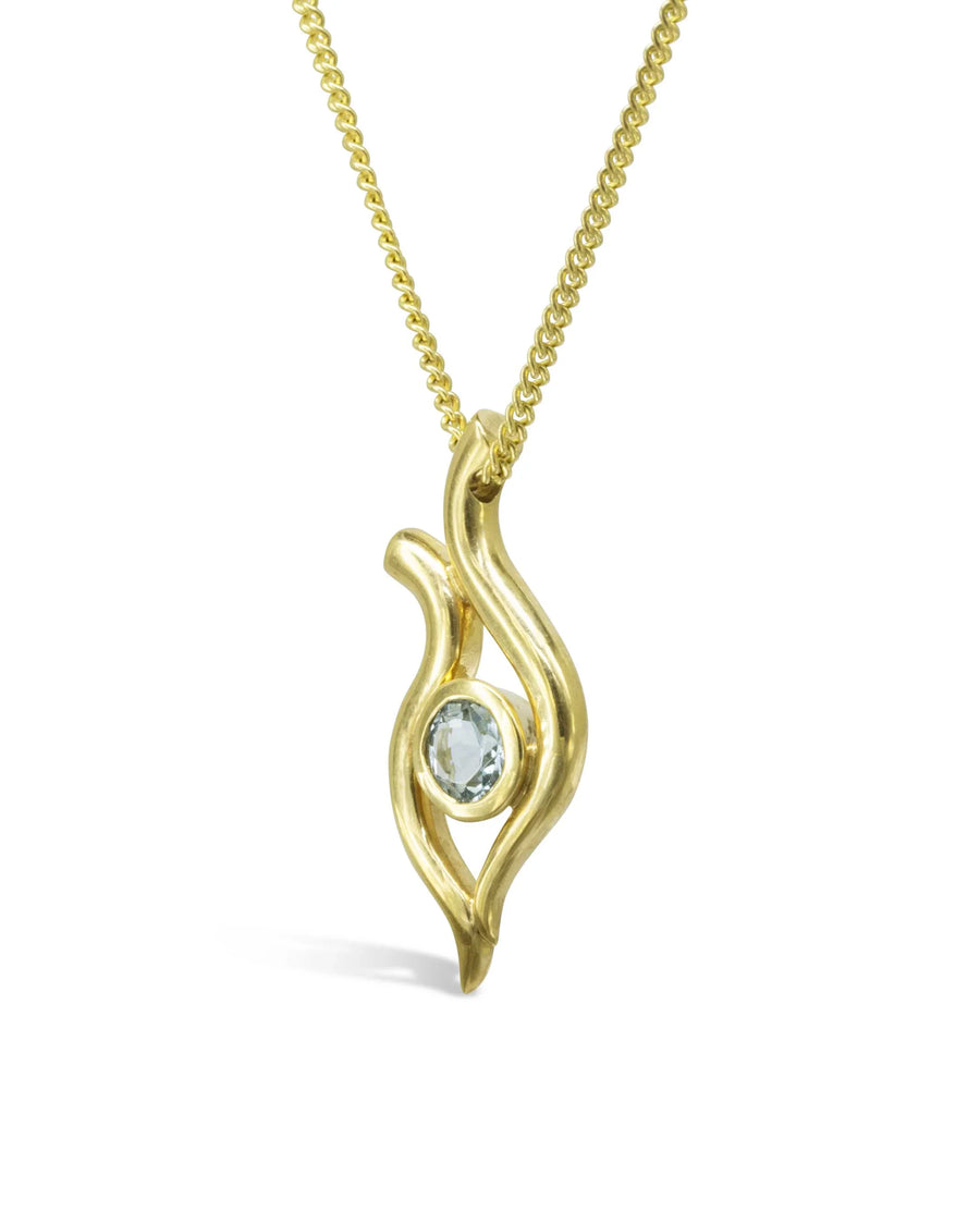 Spiky Yellow 9ct Gold Gemstone Pendant Pendant Pruden and Smith