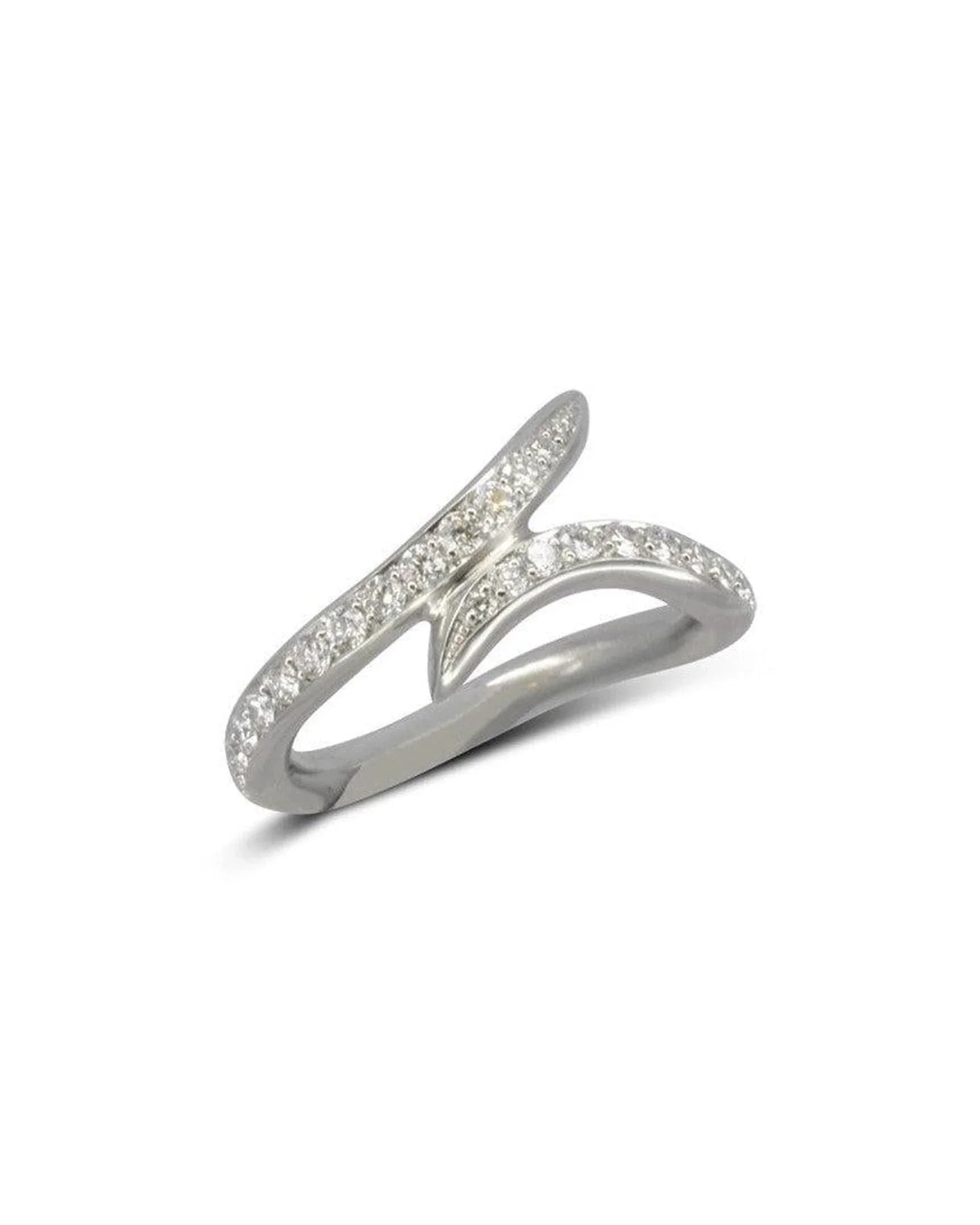 Spiky Organic Fitted Diamond Wedding Ring Ring Pruden and Smith