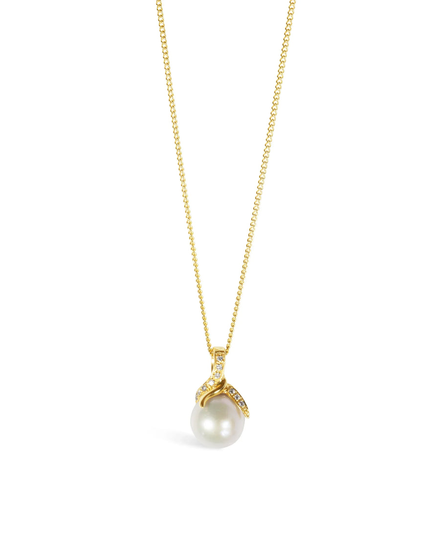 Spiky Pearl Pendant Pruden and Smith Yellow Gold