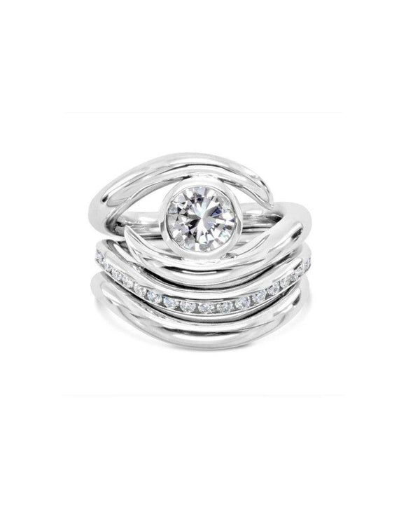 Spiky Platinum Shaped Eternity Ring Ring Pruden and Smith