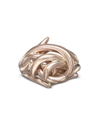 Spiky Rose Gold Dress Ring Ring Pruden and Smith   