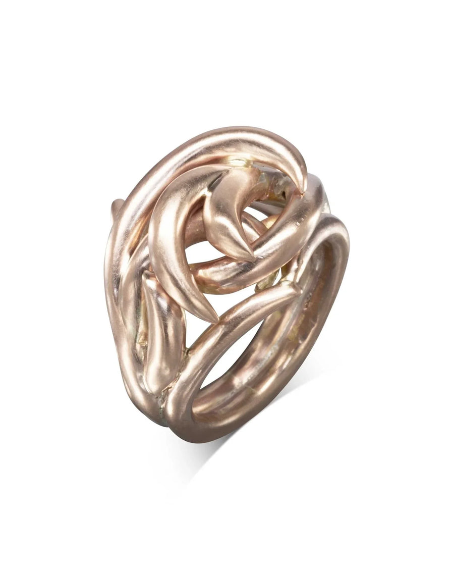 Spiky Rose Gold Dress Ring Ring Pruden and Smith