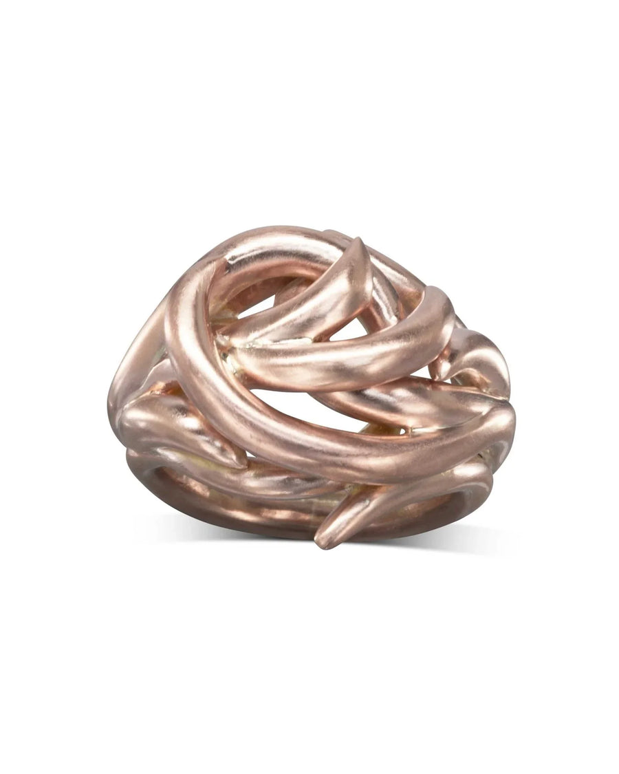 Spiky Rose Gold Dress Ring Ring Pruden and Smith