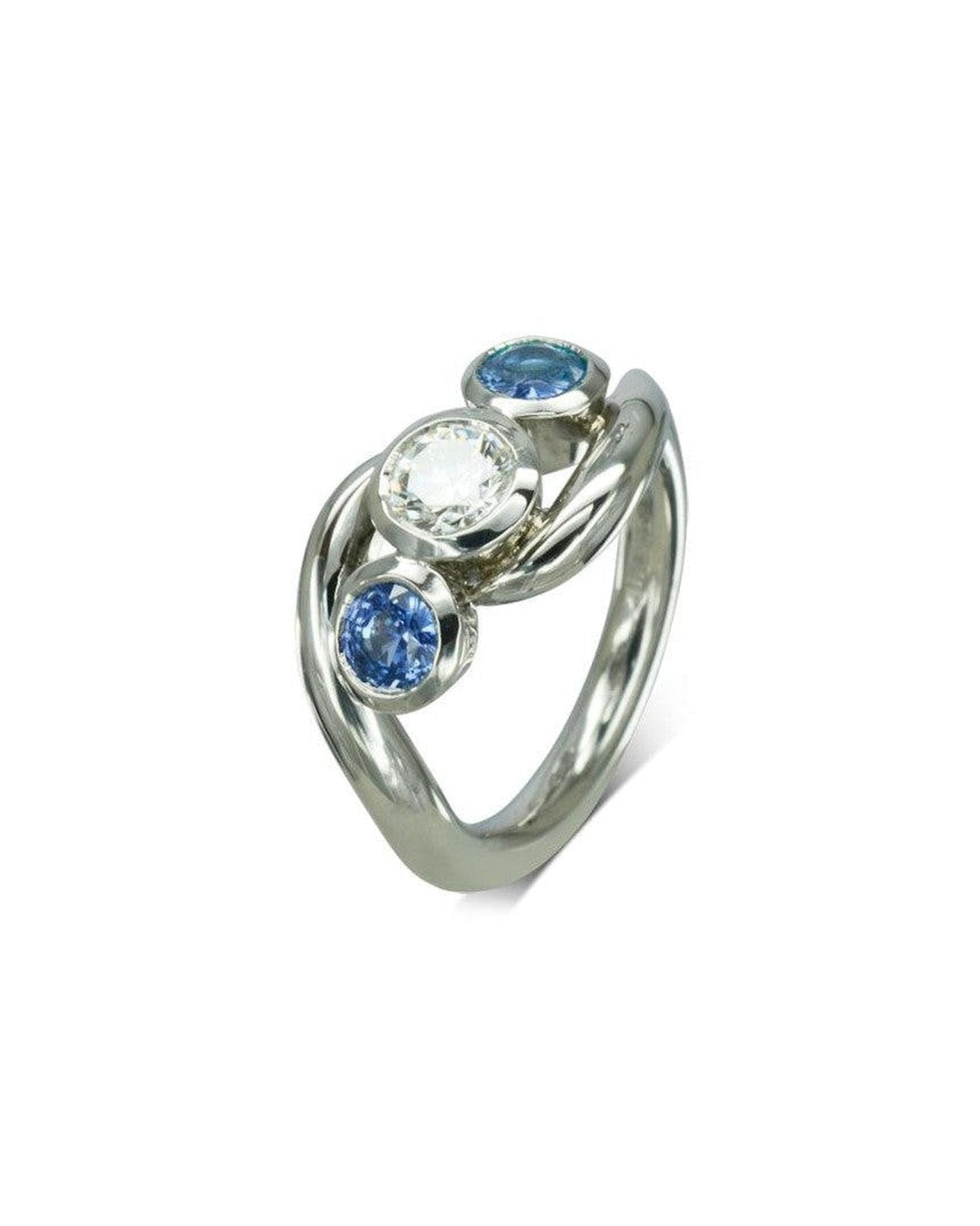 Spiky Sapphire and Diamond Trilogy Ring Ring Pruden and Smith