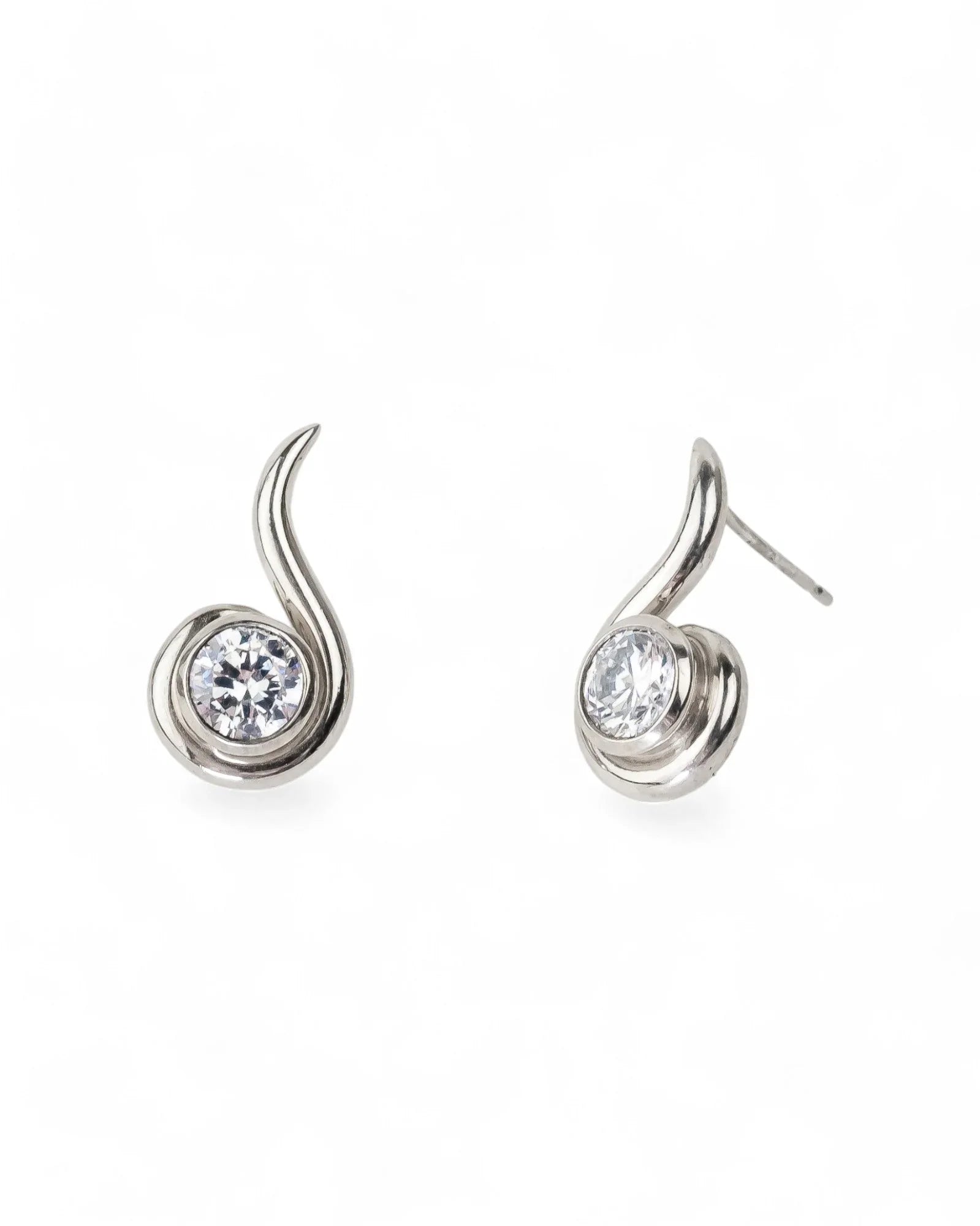 Spiky Spiral Diamond Drop Earrings (1ct) Earrings Pruden and Smith