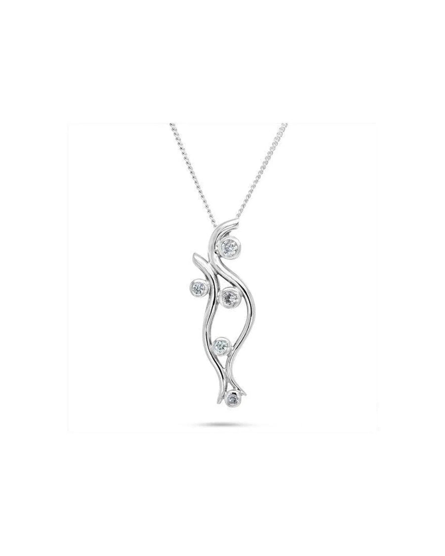 Spiky Water Bubbles Diamond 18ct Gold Pendant Pendant Pruden and Smith 9ct White Gold