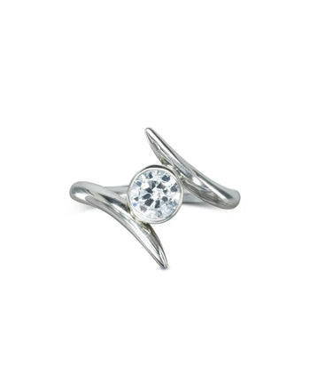 Spiky Engagement and Wishbone Wedding Ring Set Ring Pruden and Smith   