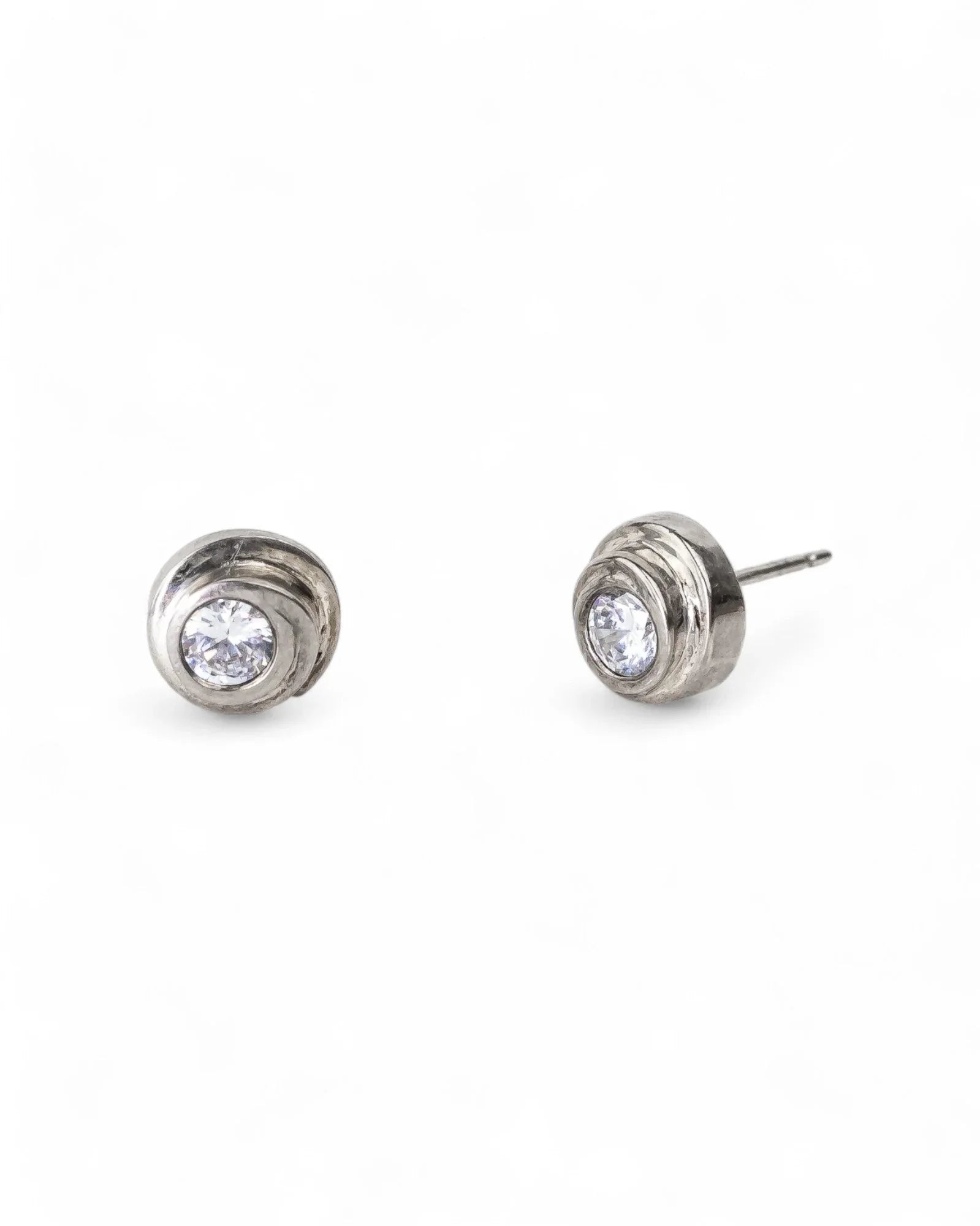 Spiral Diamond Stud Earrings Earrings Pruden and Smith