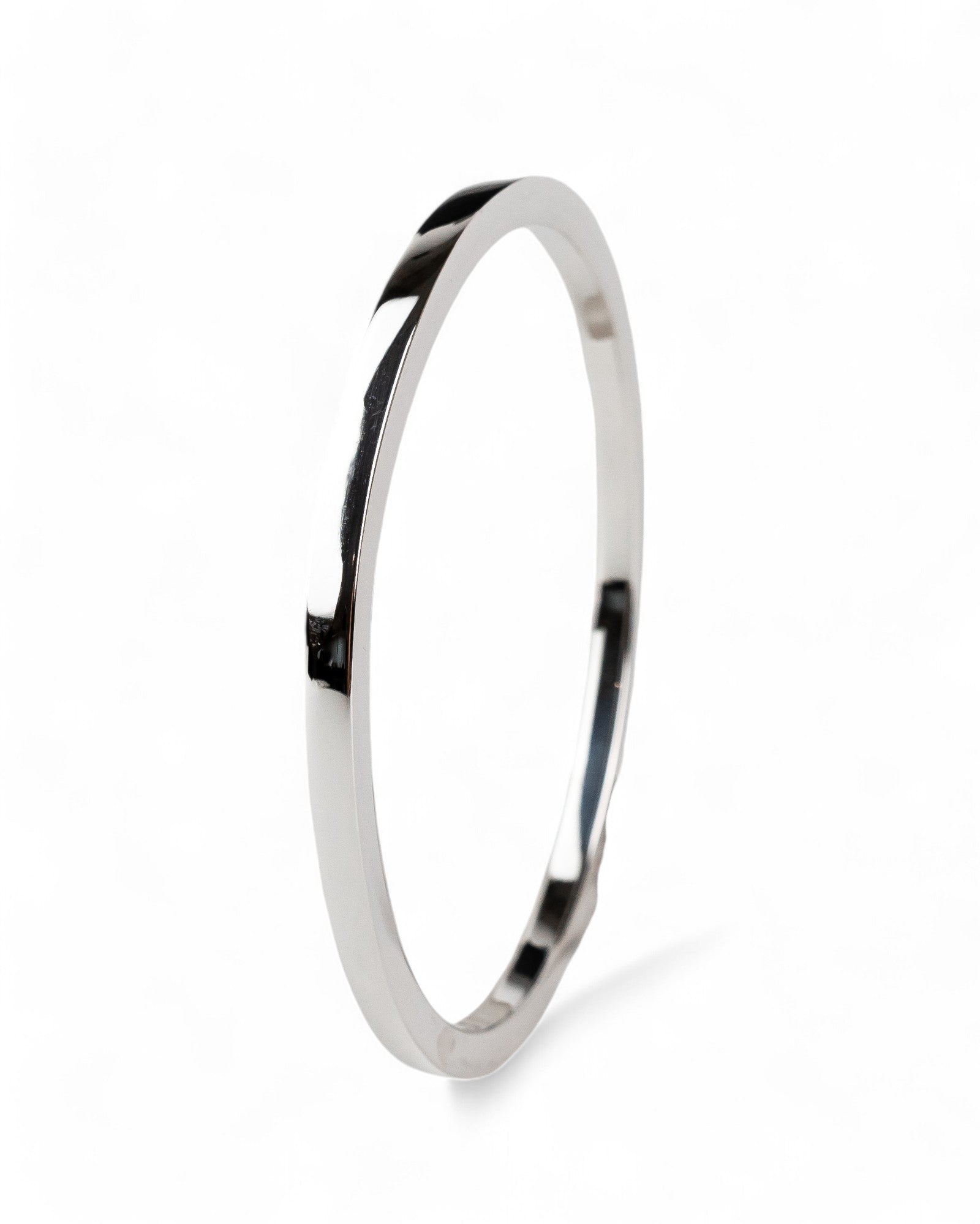 Square Section Solid Silver Bangle (4mm Polished) Bangle Pruden and Smith Small (60mmID)