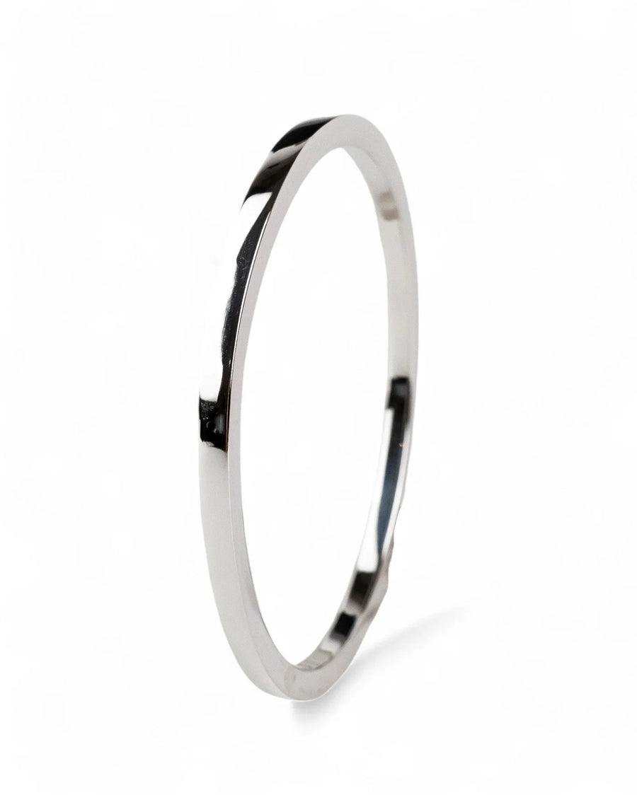 Square Section Solid Silver Bangle (4mm Polished) Bangle Pruden and Smith Small (60mmID)
