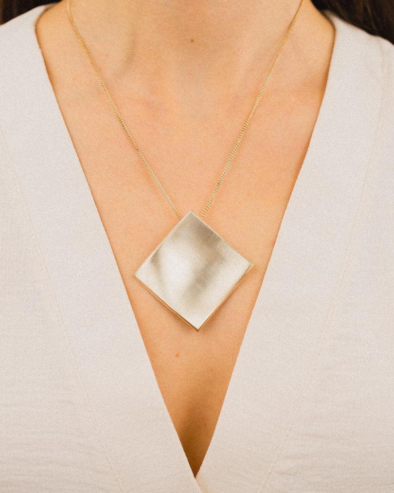 Square Silver Wave Pendant Pendant Pruden and Smith