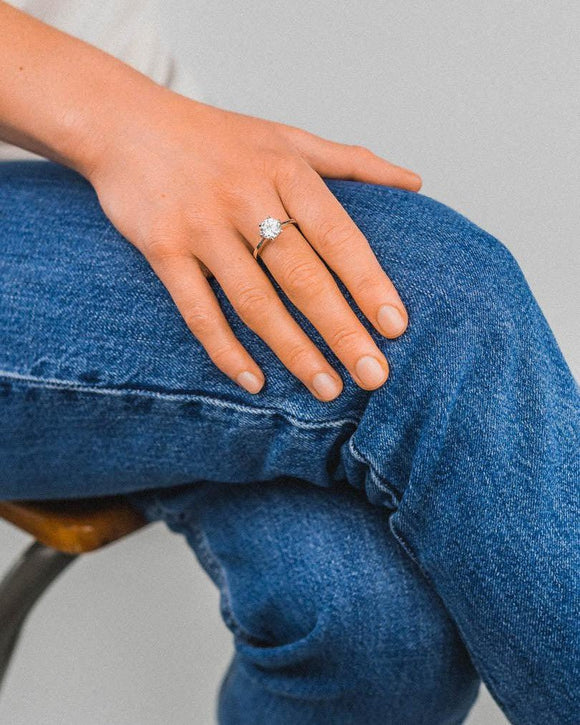 Talon Claw Diamond Engagement Ring Ring Pruden and Smith