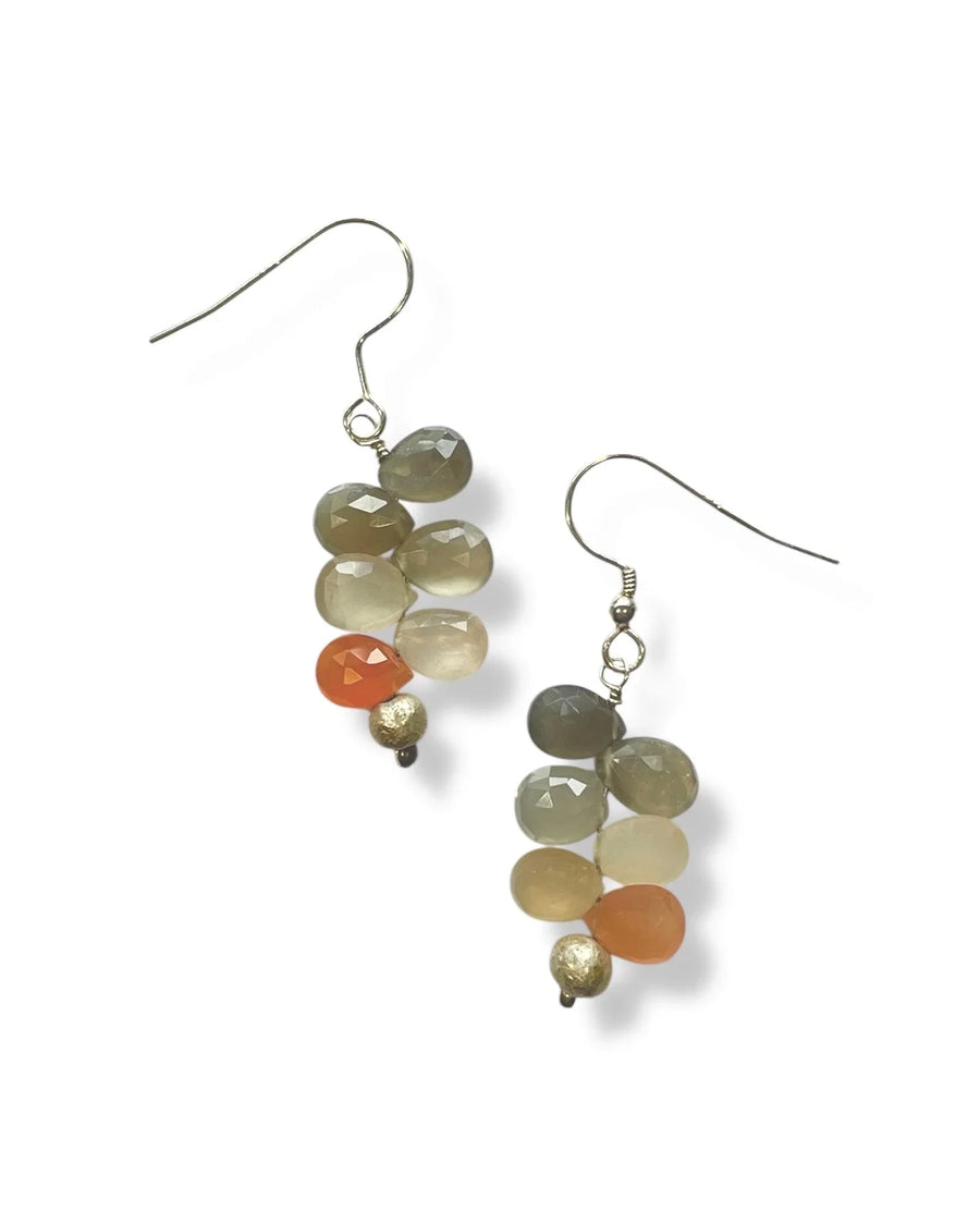 Teardrop Earrings Earrings Pruden and Smith Moonstone (Light Brown Mix)