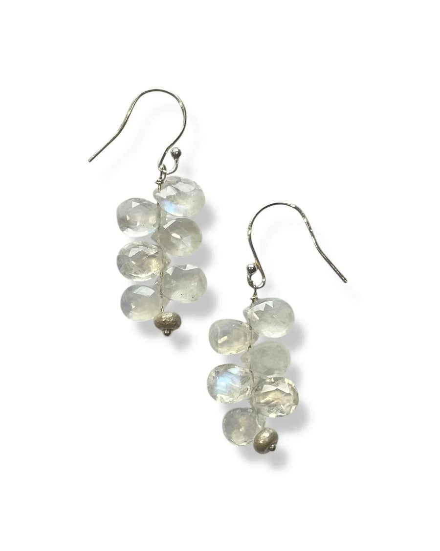 Teardrop Earrings Earrings Pruden and Smith Moonstone (White rainbow)