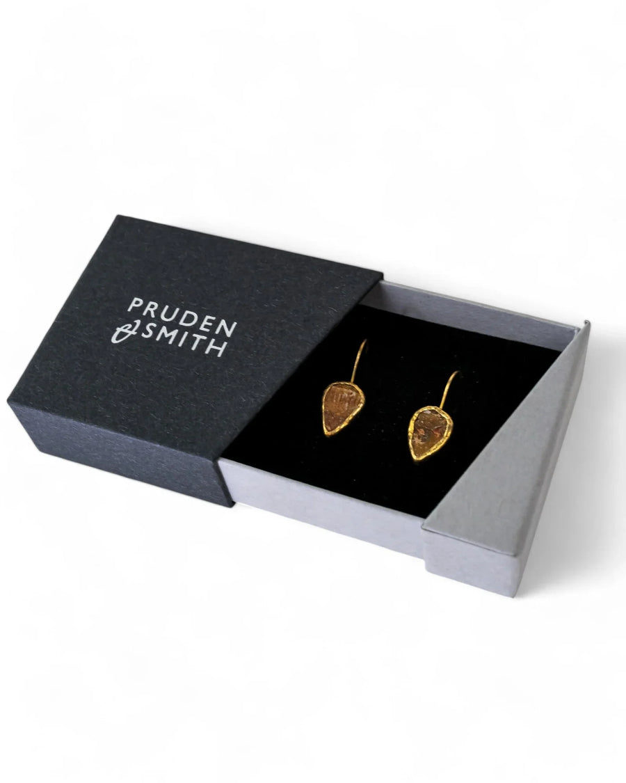 Tiger's Eye Drop Earrings Earrings Pruden and Smith