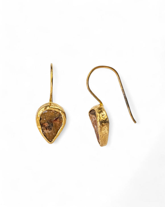 Tiger's Eye Drop Earrings Earrings Pruden and Smith