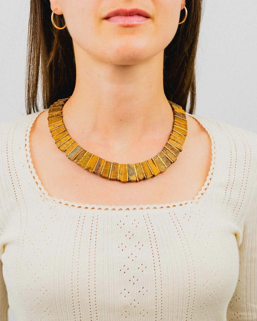 Tiger's Eye Tab Necklace Necklace Pruden and Smith