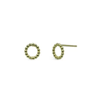 Nugget Ring Yellow Gold Earstuds Earstuds Pruden and Smith   
