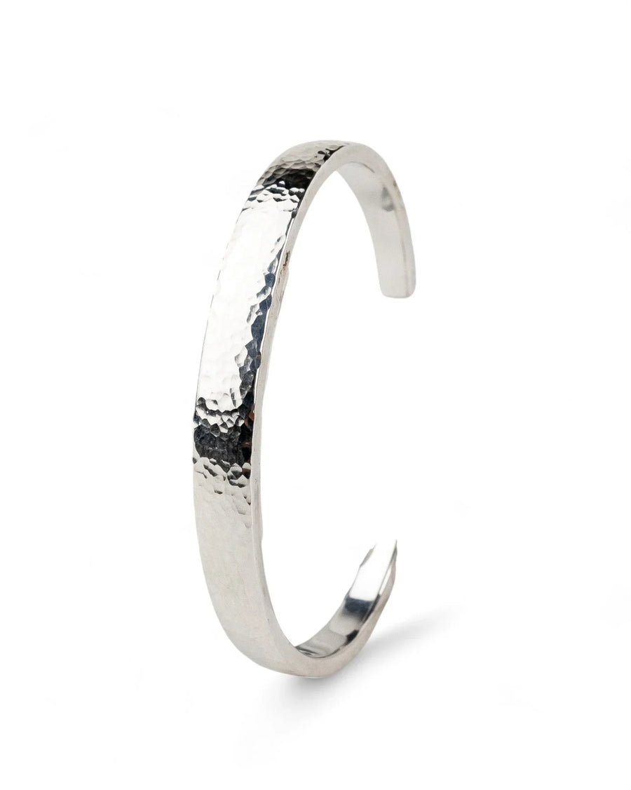 Torc Solid Silver Bangle Bangle Pruden and Smith Hammered - Small to Medium