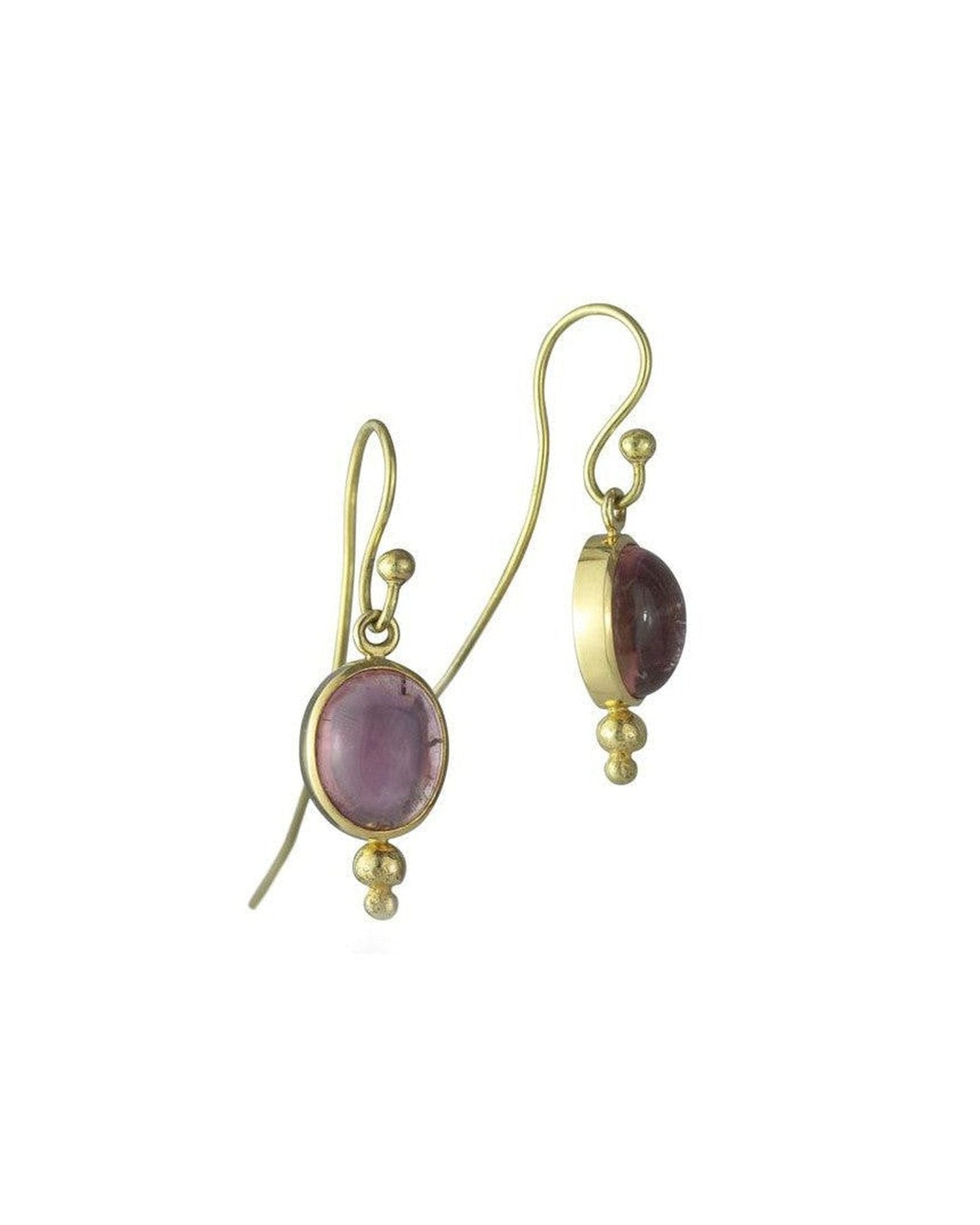 Tourmaline 9ct Gold Drop Earrings Earrings Pruden and Smith