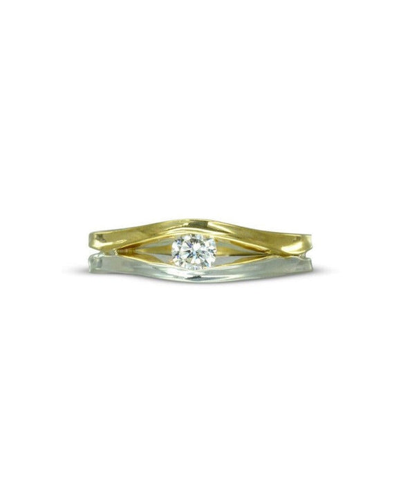 Trap Diamond Solitaire Engagement Ring Ring Pruden and Smith