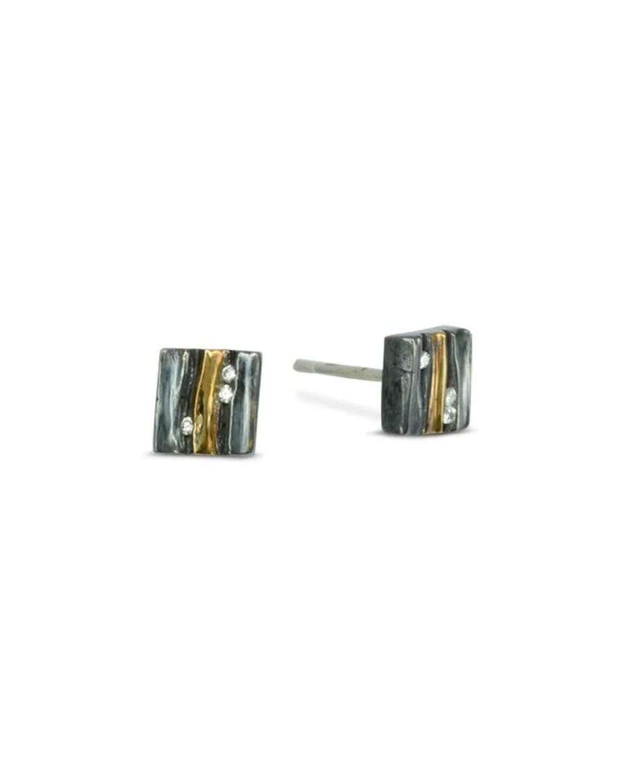 Trap Diamond Stud Earrings Earrings Pruden and Smith