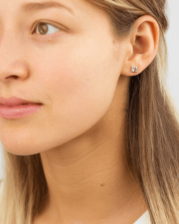 Trap Diamond Stud Earrings Earrings Pruden and Smith