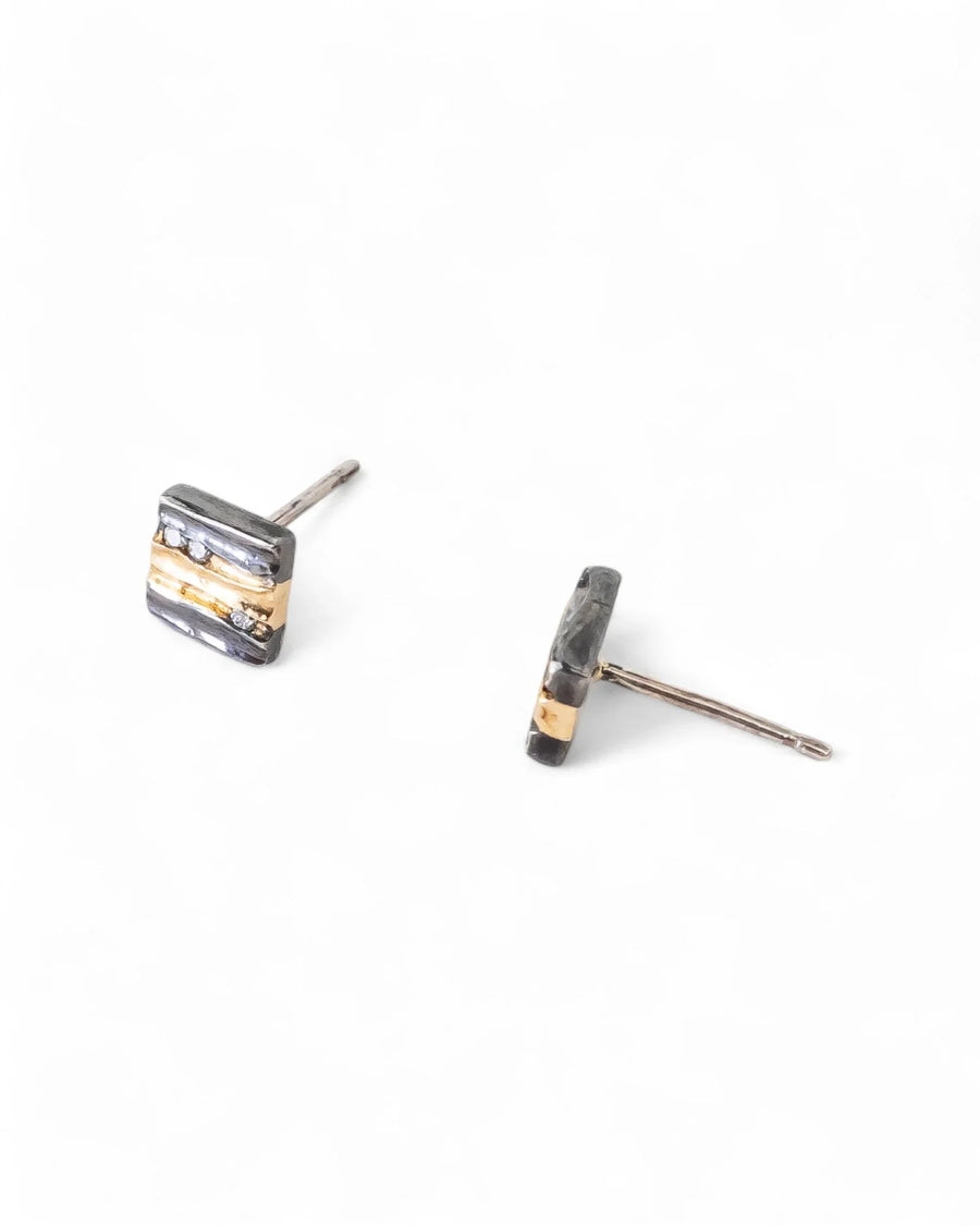 Trap Diamond Stud Earrings Earrings Pruden and Smith