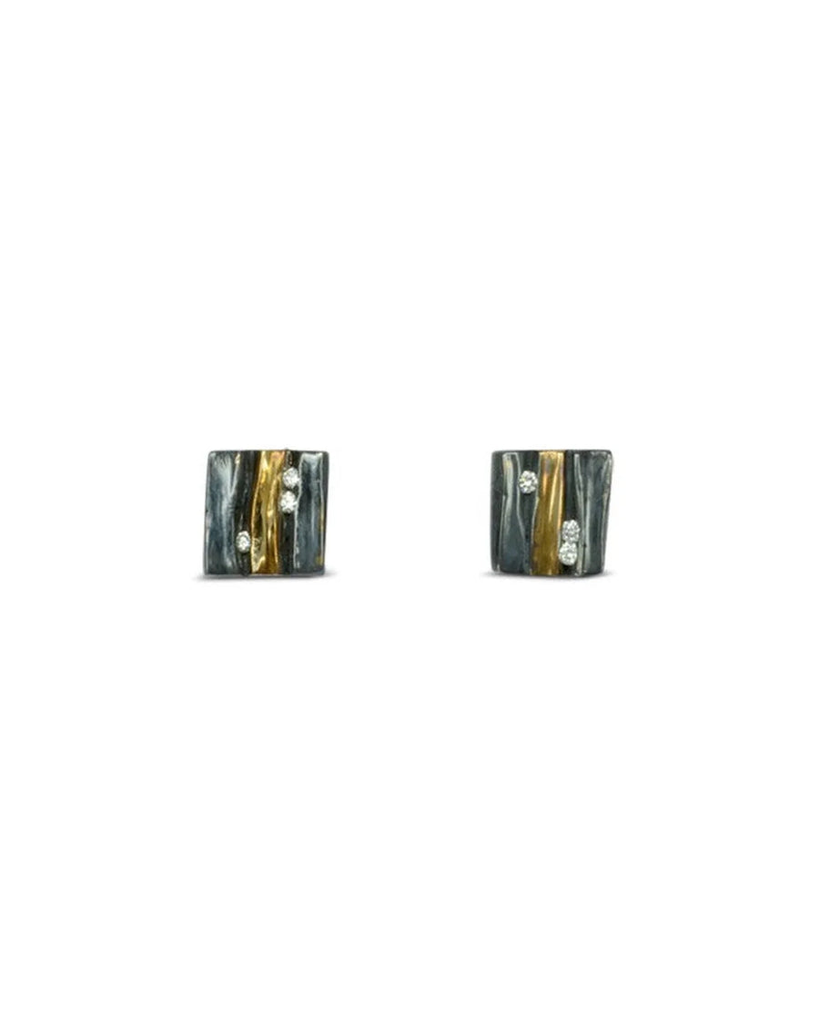 Trap Diamond Stud Earrings Earrings Pruden and Smith