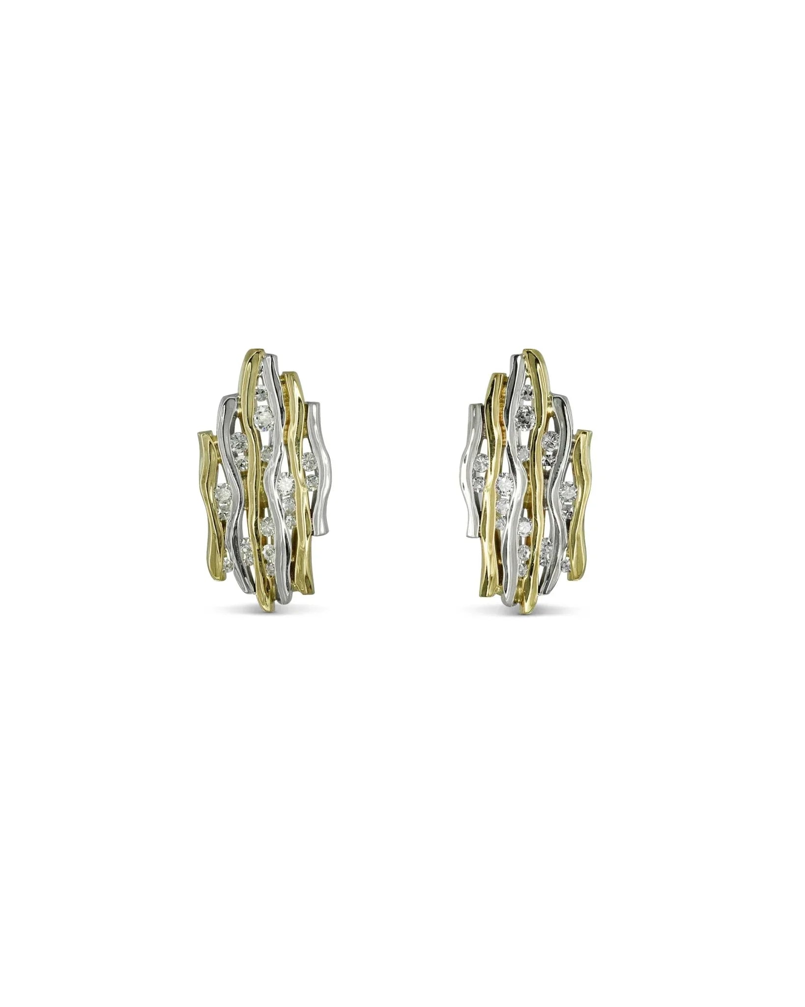 Trap Large Diamond Stud Earrings Earrings Pruden and Smith