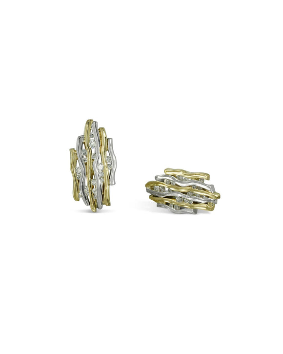 Trap Large Diamond Stud Earrings Earrings Pruden and Smith