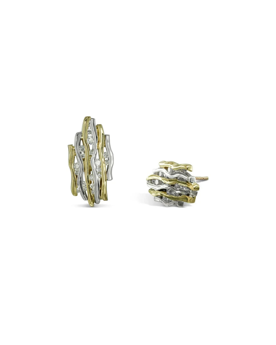 Trap Large Diamond Stud Earrings Earrings Pruden and Smith