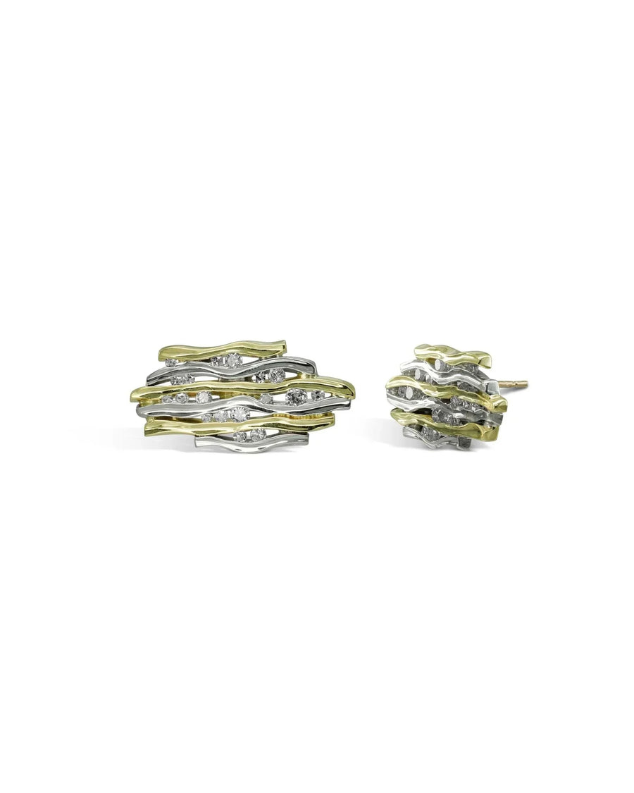 Trap Large Diamond Stud Earrings Earrings Pruden and Smith