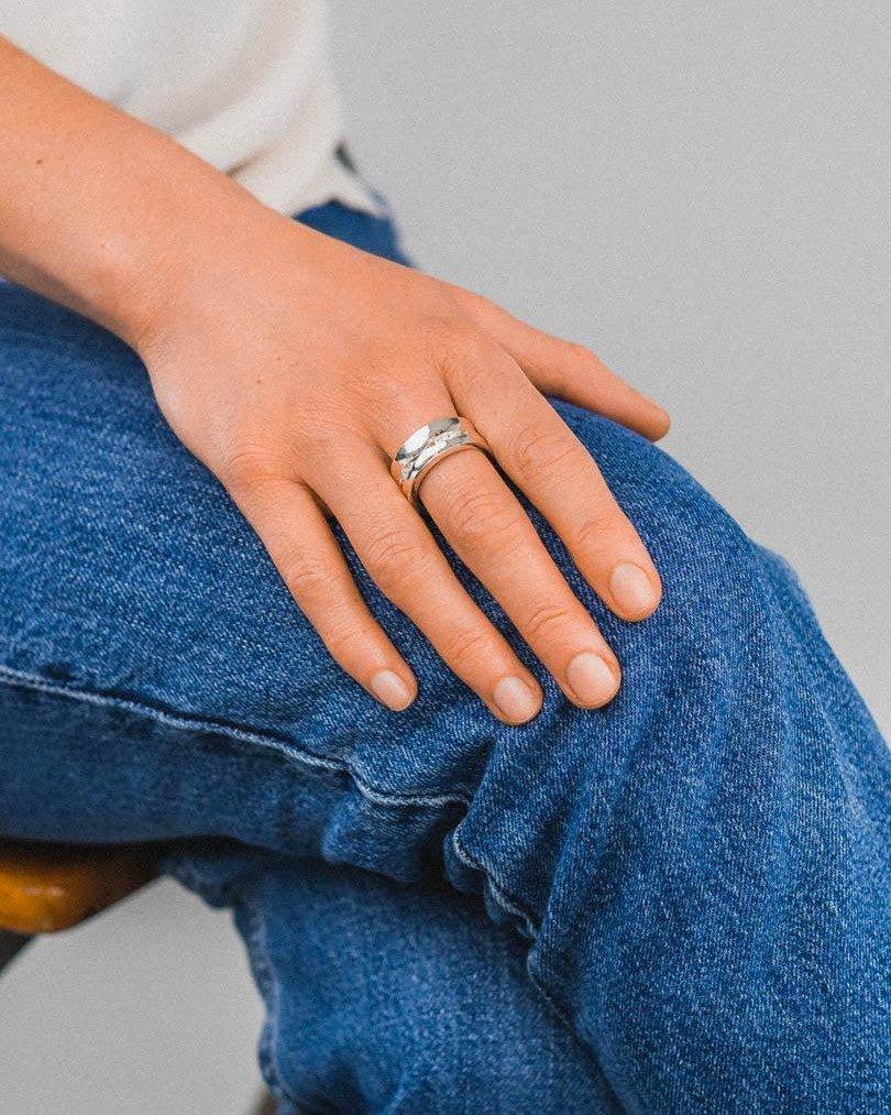 Trap Silver and Diamond Eternity Ring Ring Pruden and Smith