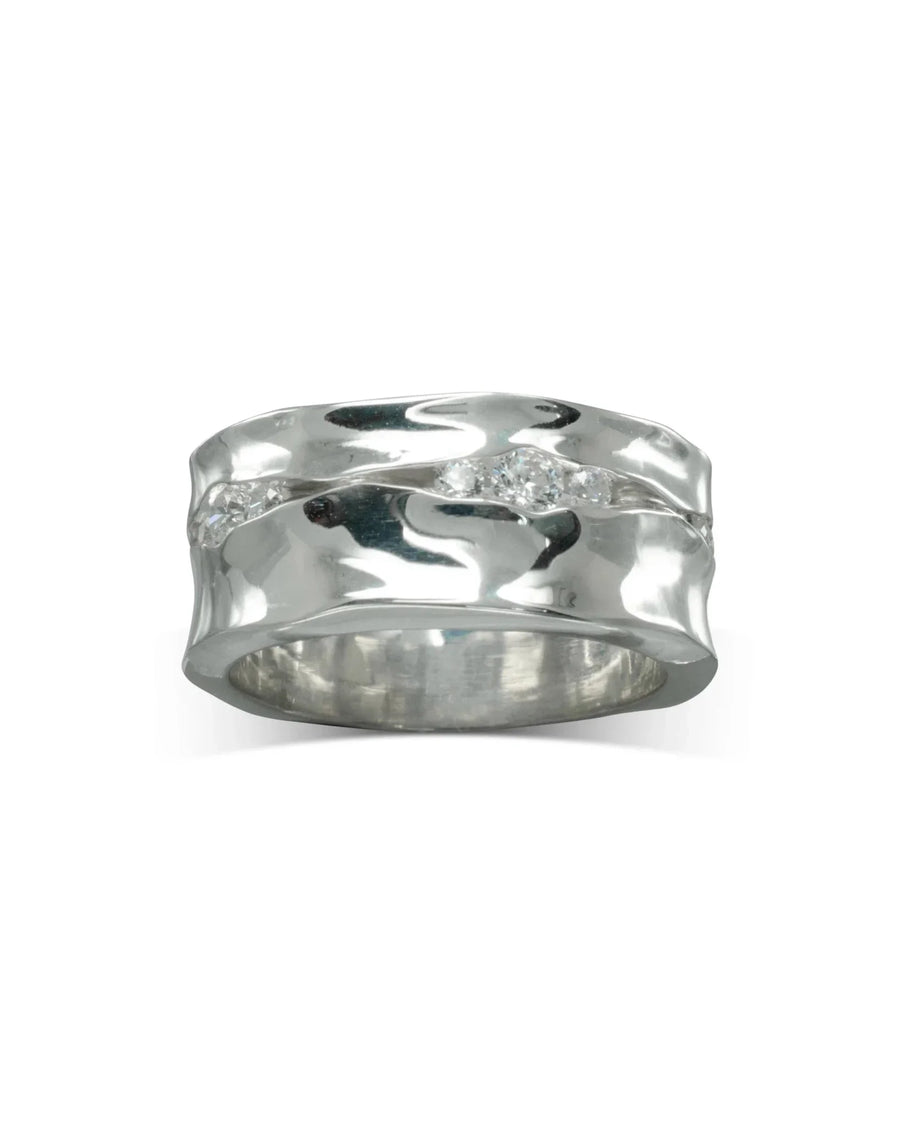 Trap Silver and Diamond Eternity Ring Ring Pruden and Smith