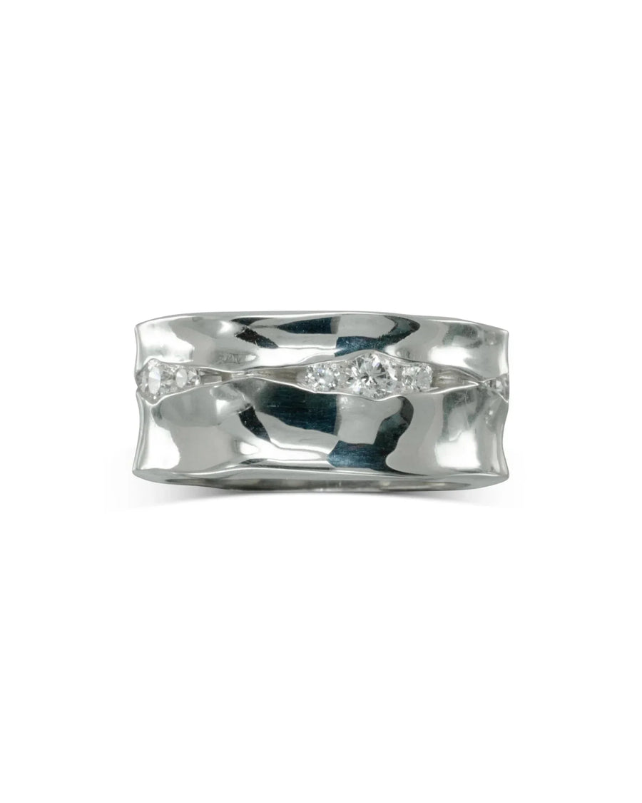 Trap Silver and Diamond Eternity Ring Ring Pruden and Smith