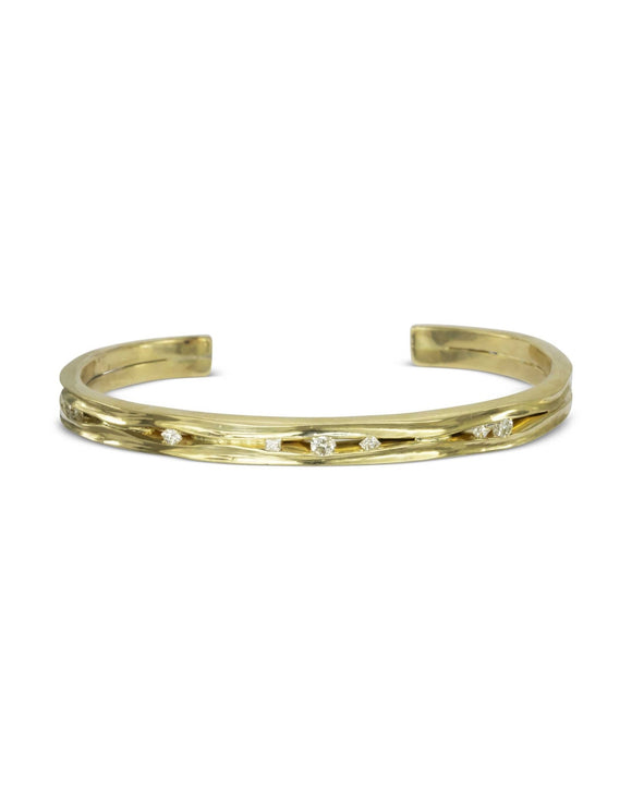 Trap Solid Gold Diamond Bangle Bangle Pruden and Smith