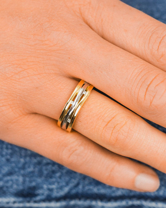 Trap Three Band Diamond Eternity Ring Ring Pruden and Smith